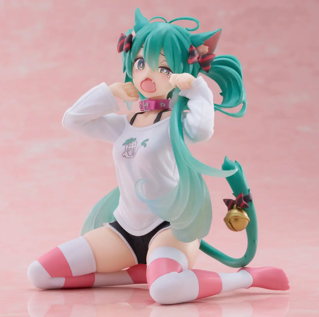 Аниме фигурка Seuno Хацуне Мику Hatsune Miku Neko ver 12 см ПВХ сидячая статуэтка для декора и коллекции (GS905) - изображение 3