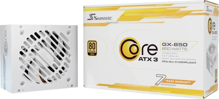 Zasilacz Seasonic CORE GX 850W White (SRP-CGX851-A5A32SF-W) - obraz 11