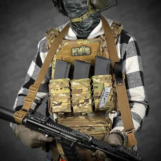 Ремень RAGNAROK TYR carbine оружейный одно/двухточечный с дополнительным креплением. Койот - изображение 4