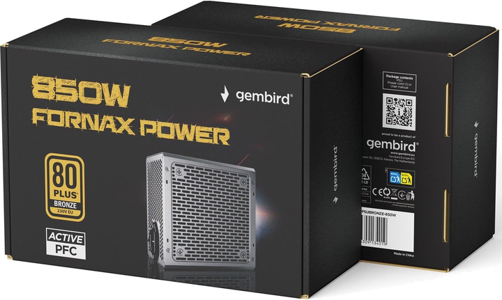 Zasilacz Gembird Fornax Power Bronze Industrial 850W (CCC-PSUBRONZE-850W-10) - obraz 4