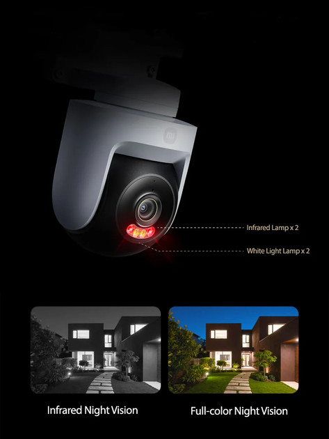 IP Камера 8 MP Xiaomi Outdoor 4 WIFI6 Штучний інтелект, виявлення людей, повнокольорове нічне бачення - Фото 2 IP Камера 8 MP Xiaomi Outdoor 4 WIFI6 Штучний інтелект, виявлення людей, повнокольорове нічне бачення - изображение 2