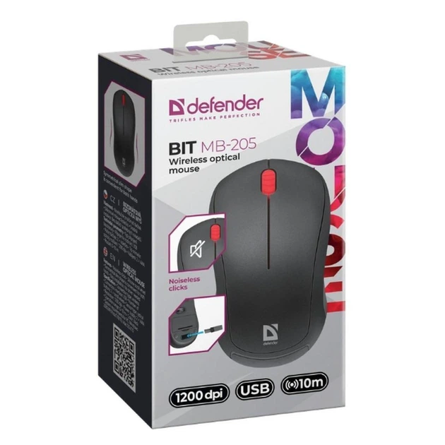 Мышь Defender Bit MB-205 Black (52205) - Фото 5 Мышь Defender Bit MB-205 Black (52205) - изображение 5