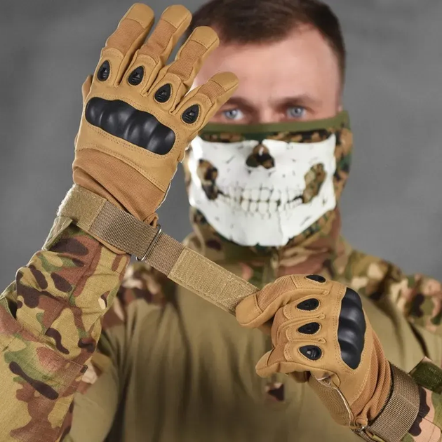 Тактичні Рукавиці Oakley Titan із захистом кісточок койот розмір 2XL - зображення 3