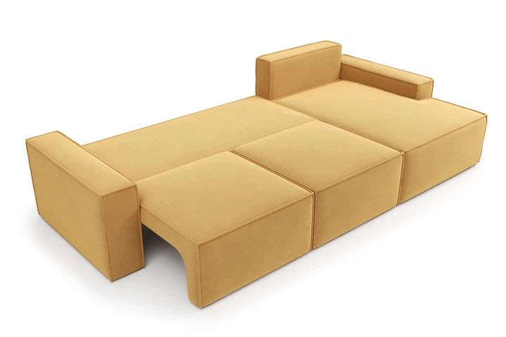 Угловой диван VIHOME Soft 300х170 см Bonnel к.т. 1 Желтый - изображение 6