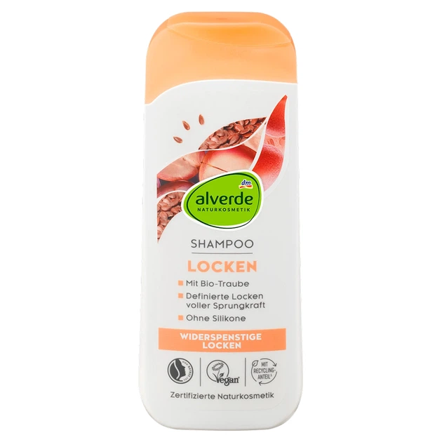 Шампунь Alverde Naturkosmetik Locken для вьющихся волос с маслом льна и винограда 200 мл - Фото 1 Шампунь Alverde Naturkosmetik Locken для вьющихся волос с маслом льна и винограда 200 мл - изображение 1