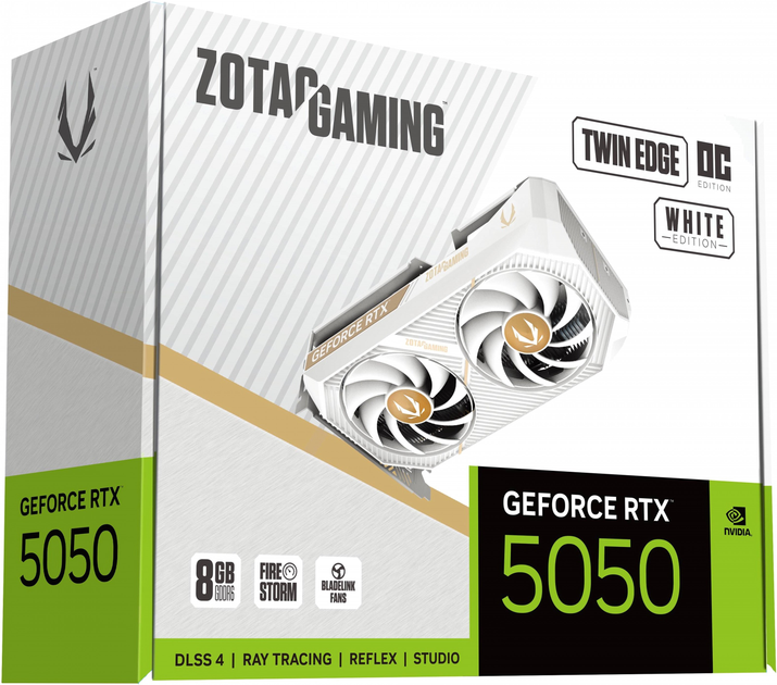 Karta graficzna Zotac PCI-Ex GeForce RTX 5050 GAMING Twin Edge OC White 8GB GDDR6 (128bit) (2602/20000) (HDMI, 3 x DisplayPort) (ZT-B50500Q-10M) - obraz 6