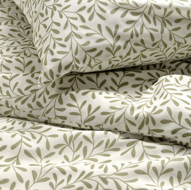 Komplet pościeli Ikea Sorgmantel 150 x 200 / 50 x 60 cm Biały/Zielony (105.494.90) - obraz 3