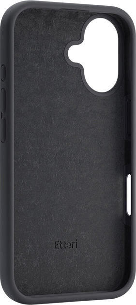 Etui plecki Etteri Silicone Case do Apple iPhone 16 Black  (5906961937247) - obraz 2