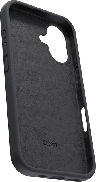 Etui plecki Etteri Silicone Case do Apple iPhone 16 Black  (5906961937247) - obraz 4
