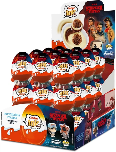 Упаковка шоколадных яиц Kinder Joy Stranger Things Странные чудеса