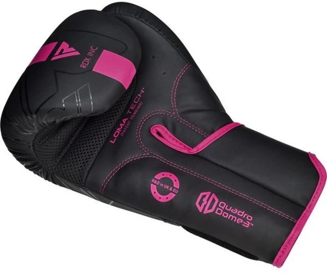 Боксерские перчатки RDX F6 MATTE PINK-10OZ + капа в комплекте (BGR-F6MP-10OZ) - изображение 4