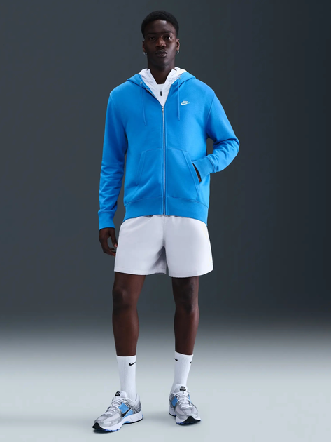 Толстовка на блискавці чоловіча Nike M Nk Club Ft Fz Hoodie FN3884-435 XL Синя (198481663958) - зображення 3