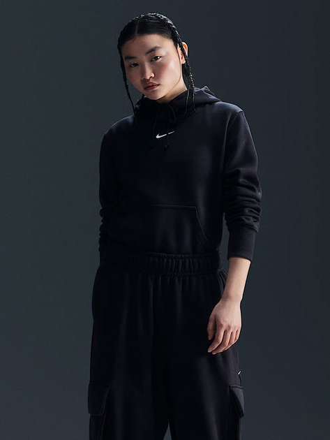 Bluza damska z kapturem ocieplana Nike W Nsw Phnx Flc Std Po Hoodie HF6839-010 S Czarna (197596364064) - obraz 1