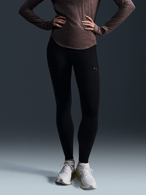 Спортивні для фітнесу жіночі Nike W Nk Df Swift Hr 7/8 Tight HJ2252-010 L Чорні (197860170612) - зображення 1