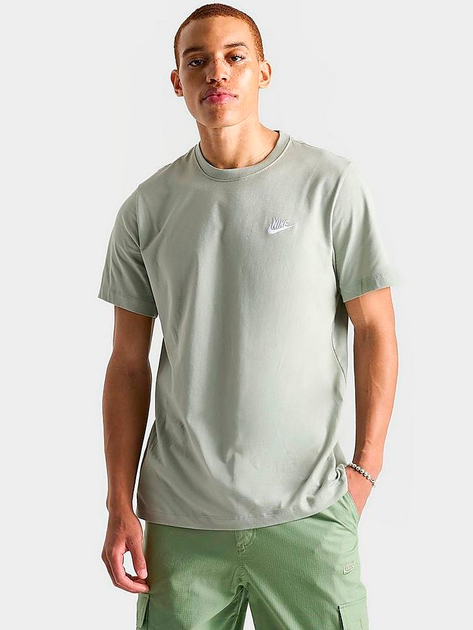 Koszulka męska bawełniana długa Nike M Nsw Club Tee AR4997-371 S Oliwkowa (197597647135) - obraz 1