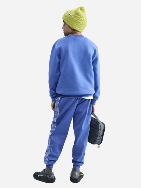 Bluza bez kaptura młodzieżowa chłopięca Nike K Nsw Club Flc Crew Ls Hbr FD2992-411 137-146 cm (M) Niebieska (198482221577) - obraz 4