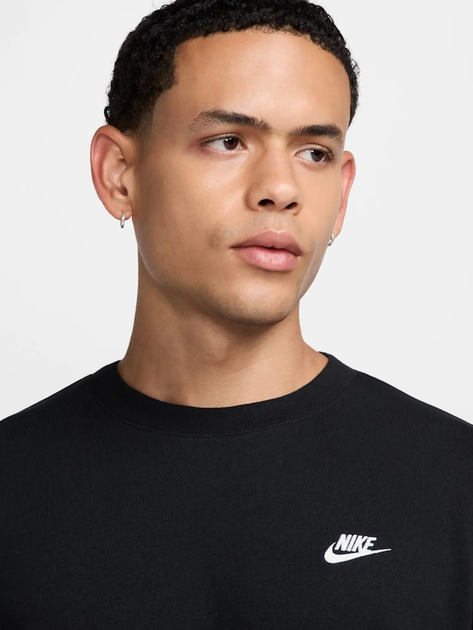 Світшот чоловічий Nike M Nk Club Ft Crew FN3888-010 L Чорний (197593333612) - зображення 4