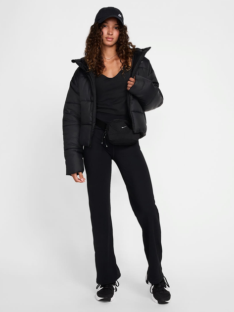 Spodnie sportowe damskie z wysokim stanem Nike W Nk Df One Hr Fldovr Pant FV7848-010 M Czarne (197596318791) - obraz 3