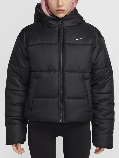 Куртка зимова коротка жіноча Nike W Nsw Tf Synfl Nk Clsc Pfr FZ5899-010 M Чорна (197598828229) - зображення 4