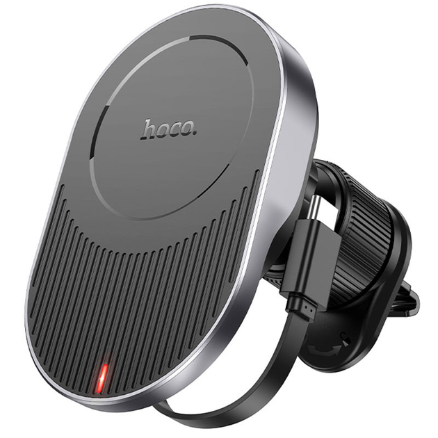 Держатель с беспроводным зарядным HOCO HW12 Guardian magnetic wireless (air outlet) 15W - Фото 1 Держатель с беспроводным зарядным HOCO HW12 Guardian magnetic wireless (air outlet) 15W - изображение 1