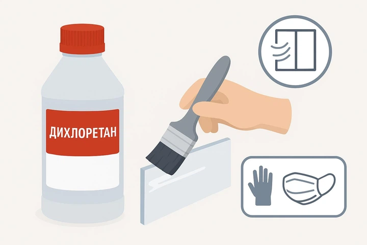 Клей Дихлорэтан 3 кг для оргстекла, пластмасс, ПВХ, акрила, универсальный растворитель - Фото 2 Клей Дихлорэтан 3 кг для оргстекла, пластмасс, ПВХ, акрила, универсальный растворитель - изображение 2