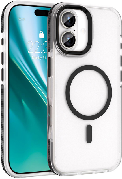 Etui plecki Etteri Icy Mag do Apple iPhone 17 Black/Transparent (5907504560366) - obraz 1