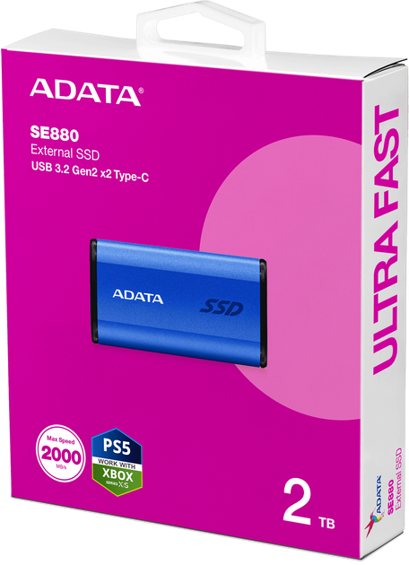 Диск SSD ADATA Elite SE880 2 TB Blue (AELI-SE880-2TCBU) External - зображення 6