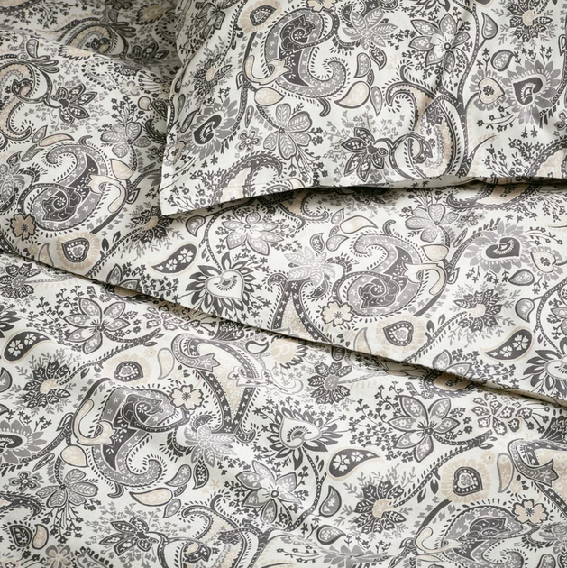 Komplet pościeli Ikea Rodgersia 150 x 200 / 50 x 60 cm Biały/Szary (105.794.01) - obraz 3