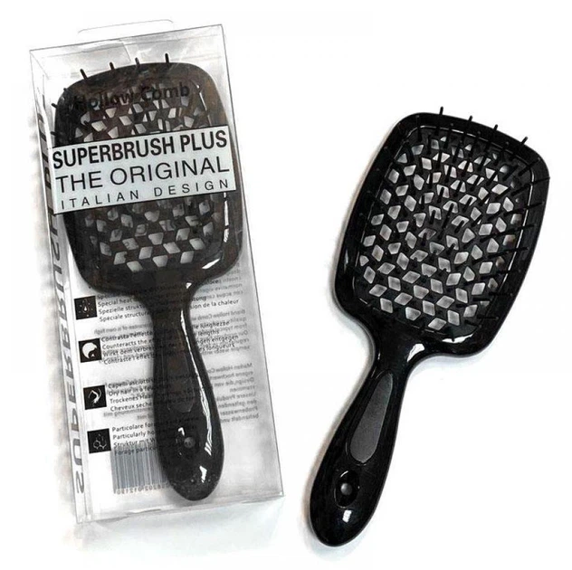 Расчёска Superbrush для нарощенных волос. Продувная, черная - Фото 3 Расчёска Superbrush для нарощенных волос. Продувная, черная - изображение 3