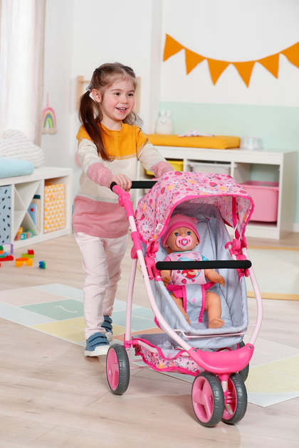 Коляска з капюшоном для ляльок BABY BORN 36 та 43 см Складана 2 в 1 Deluxe (834145) (4001167834145) - зображення 13