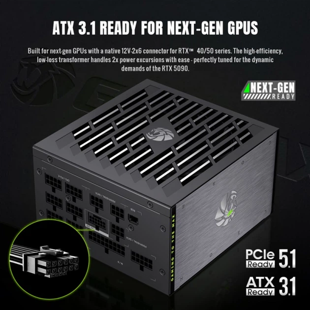 Блок питания GameMax Lion core 1000P (3734881) - Фото 6 Блок питания GameMax Lion core 1000P (3734881) - изображение 6