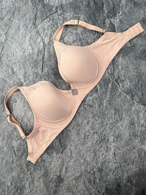 Бавовняний бюстгальтер планж Thirdlove Cotton Plunge Bra - пудра - 75Е - изображение 5