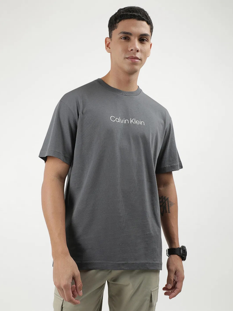 Koszulka męska bawełniana Calvin Klein K10K111346-PCX M Szara (8720109917239) - obraz 1