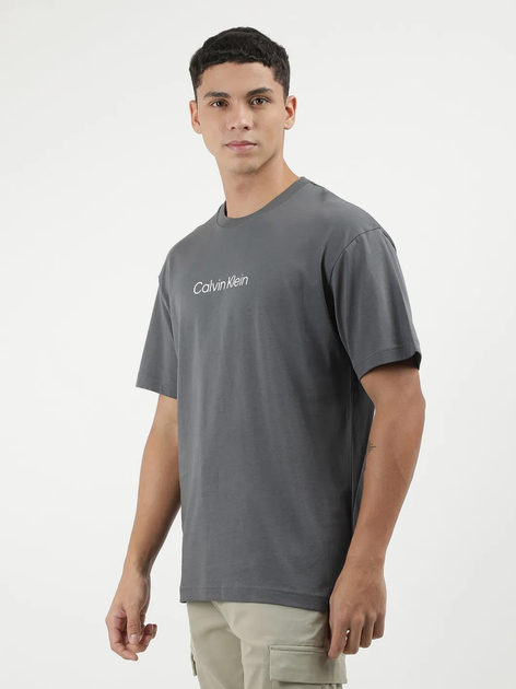 Koszulka męska bawełniana Calvin Klein K10K111346-PCX L Szara (8720109917246) - obraz 4