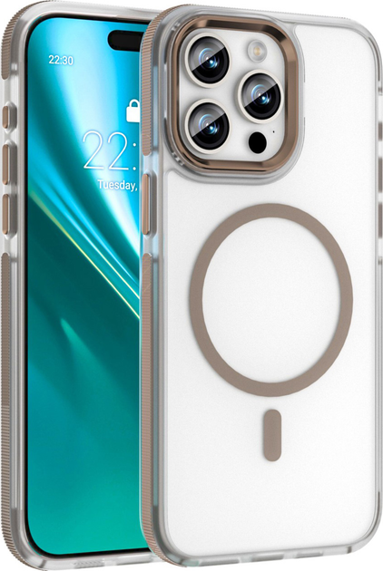 Панель Etteri Icy Mag для Apple iPhone 15 Pro Gold/Transparent (5907504560700) - зображення 1