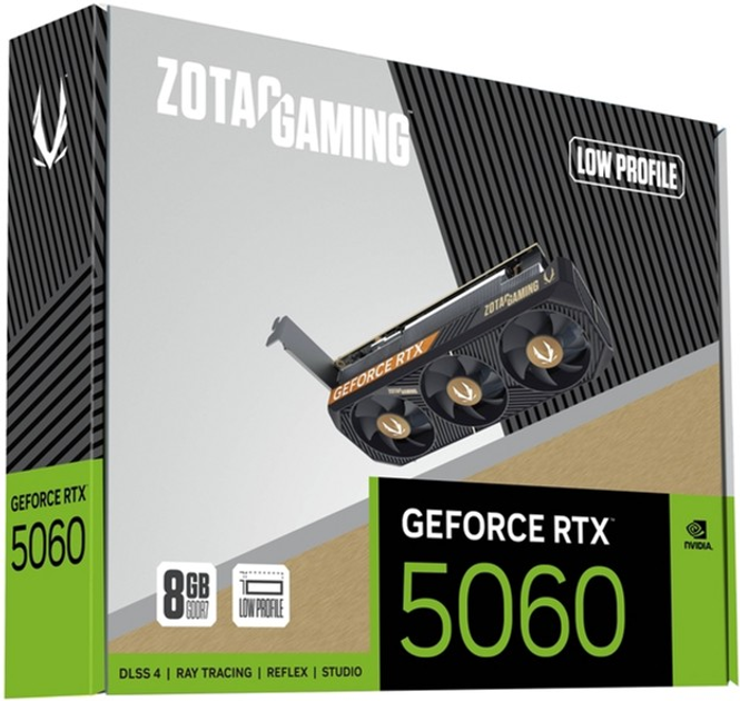 Karta graficzna Zotac PCI-Ex GeForce RTX 5060 GAMING Low Profile 8GB GDDR7 (128bit) (2497/28000) (HDMI, 2 x DisplayPort) (ZT-B50600L-10L) - obraz 7