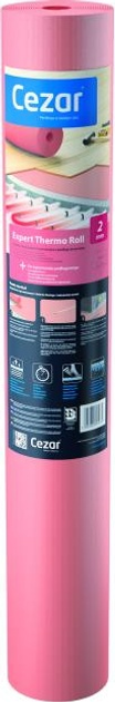 Podkład pod panele Cezar Expert Thermoroll 15 m Czerwona (5907684694639) - obraz 1