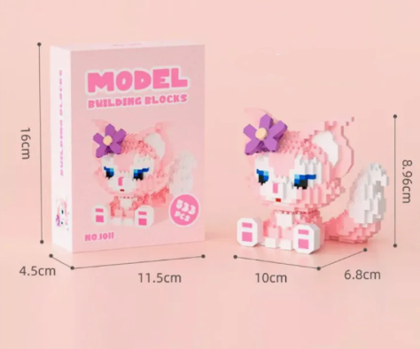 Конструктор фигурка Лиса (Kuromi ) геншен, манги, hello kitty, Санріо Кітті, Мелоди для девочек мини блоки y2k kpop 533 деталей (AN)21196 - изображение 2