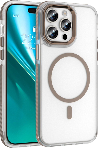 Панель Etteri Icy Mag для Apple iPhone 14 Pro Gold/Transparent (5907504560748) - зображення 1