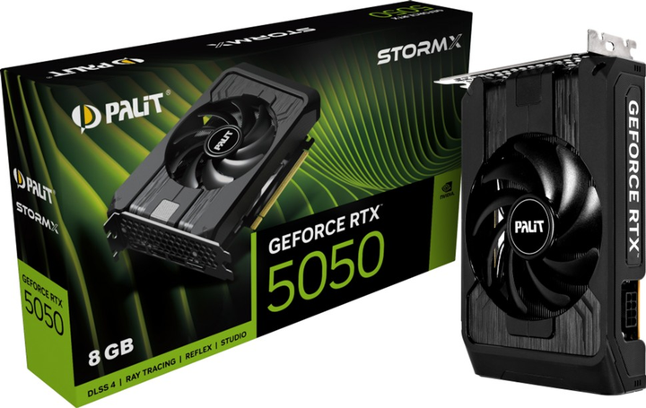 Karta graficzna Palit PCI-Ex GeForce RTX 5050 StormX 8GB GDDR6 (128bit) (2572/20000) (HDMI, 3 x DisplayPort) (NE65050019P1-GB2070F) - obraz 9