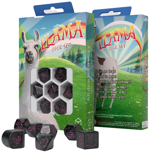 Набір кубиків для настільних ігор Q-Workshop Llama Dice Set: Spitty (5907699497652) - зображення 1