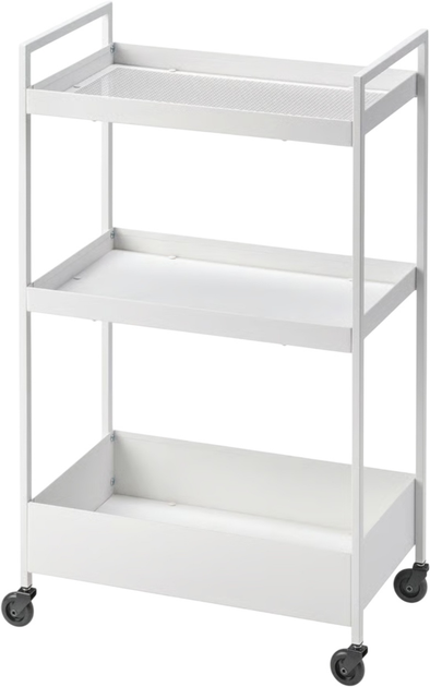 Етажерка Ikea Nissafors на колесах 50.5 x 30 x 83 см Біла (404.657.33) - зображення 1