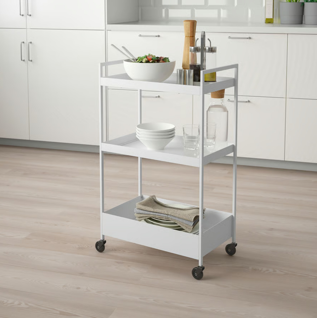 Етажерка Ikea Nissafors на колесах 50.5 x 30 x 83 см Біла (404.657.33) - зображення 8