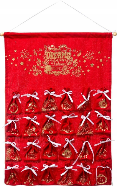 Адвент-календар Feeric Lights & Christmas із мішечками 48 x 65 см (3560237564210) - зображення 1
