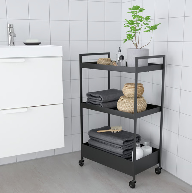 Етажерка Ikea Nissafors на колесах 50.5 x 30 x 83 см Чорна (203.997.77) - зображення 7