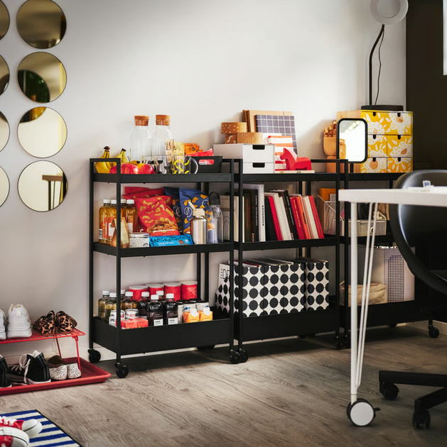 Етажерка Ikea Nissafors на колесах 50.5 x 30 x 83 см Чорна (203.997.77) - зображення 10