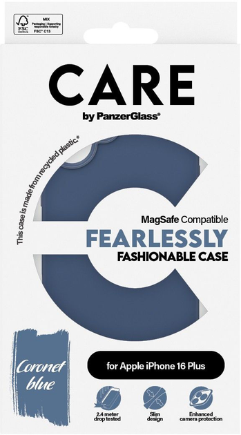 Панель Panzer Glass CARE Fashionable Case MagSafe для Apple iPhone 16 Plus Blue (5715685004490) - зображення 3