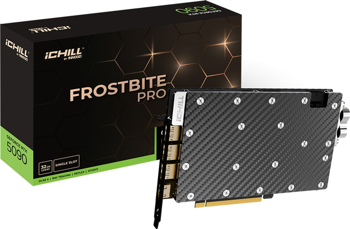 Karta graficzna INNO3D PCI-Ex GeForce RTX 5090 iCHILL FROSTBITE PRO 32GB GDDR7 (512bit) (2407/28000) (HDMI, 3 x DisplayPort) (C50903-32D7X-1759FBP) - obraz 2