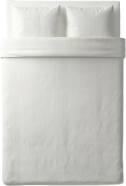 Комплект постільної білизни Ikea Nattjasmin 200 x 200 / 50 x 60 см Білий (603.371.60) - зображення 2