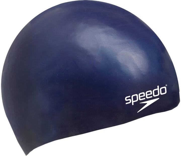 Шапочка для плавання Speedo Plain Moulded Silicone Junior Cap 8-709900011 Dark Blue (5014991588398) - зображення 1